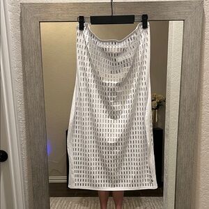 Elegant White and Gray Women's Skirt